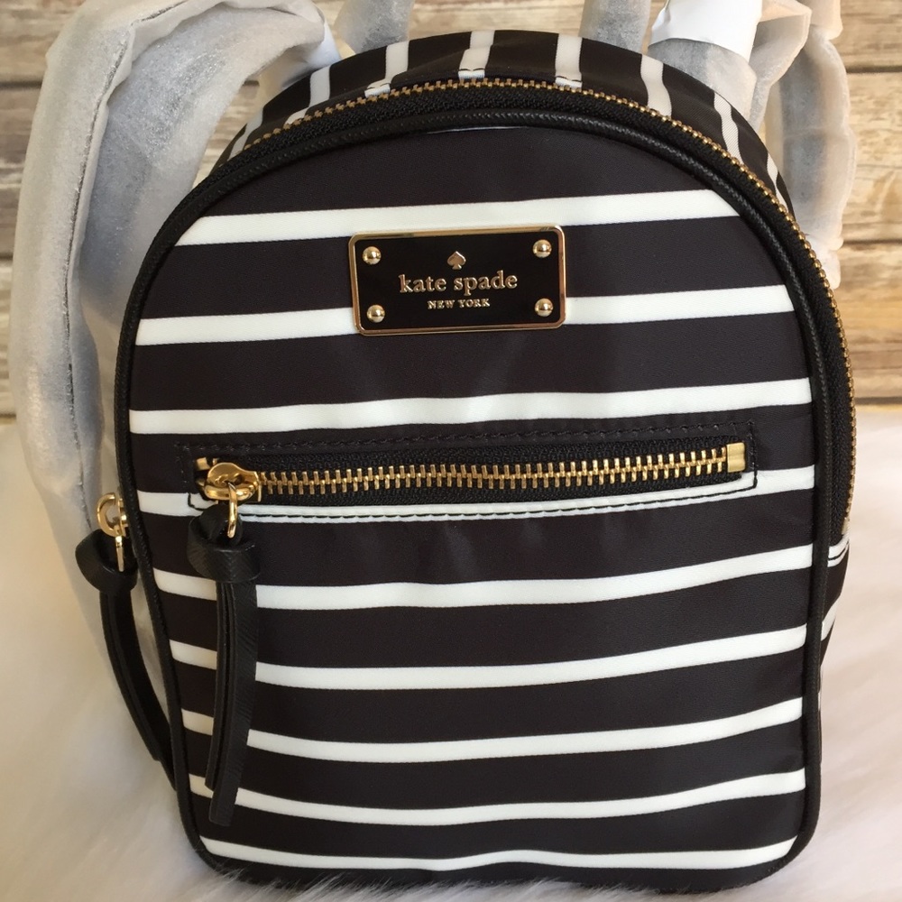 Kate spade MINI Bradley Wilson stripe backpack bag - Picture 2 of 7